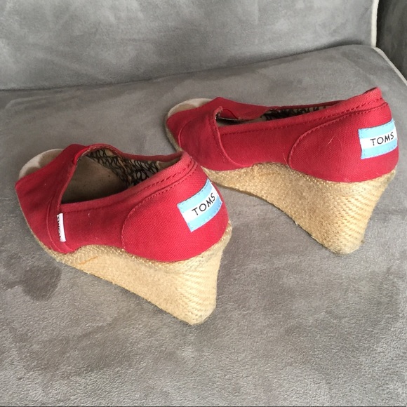 Toms red wedges - Picture 4 of 4